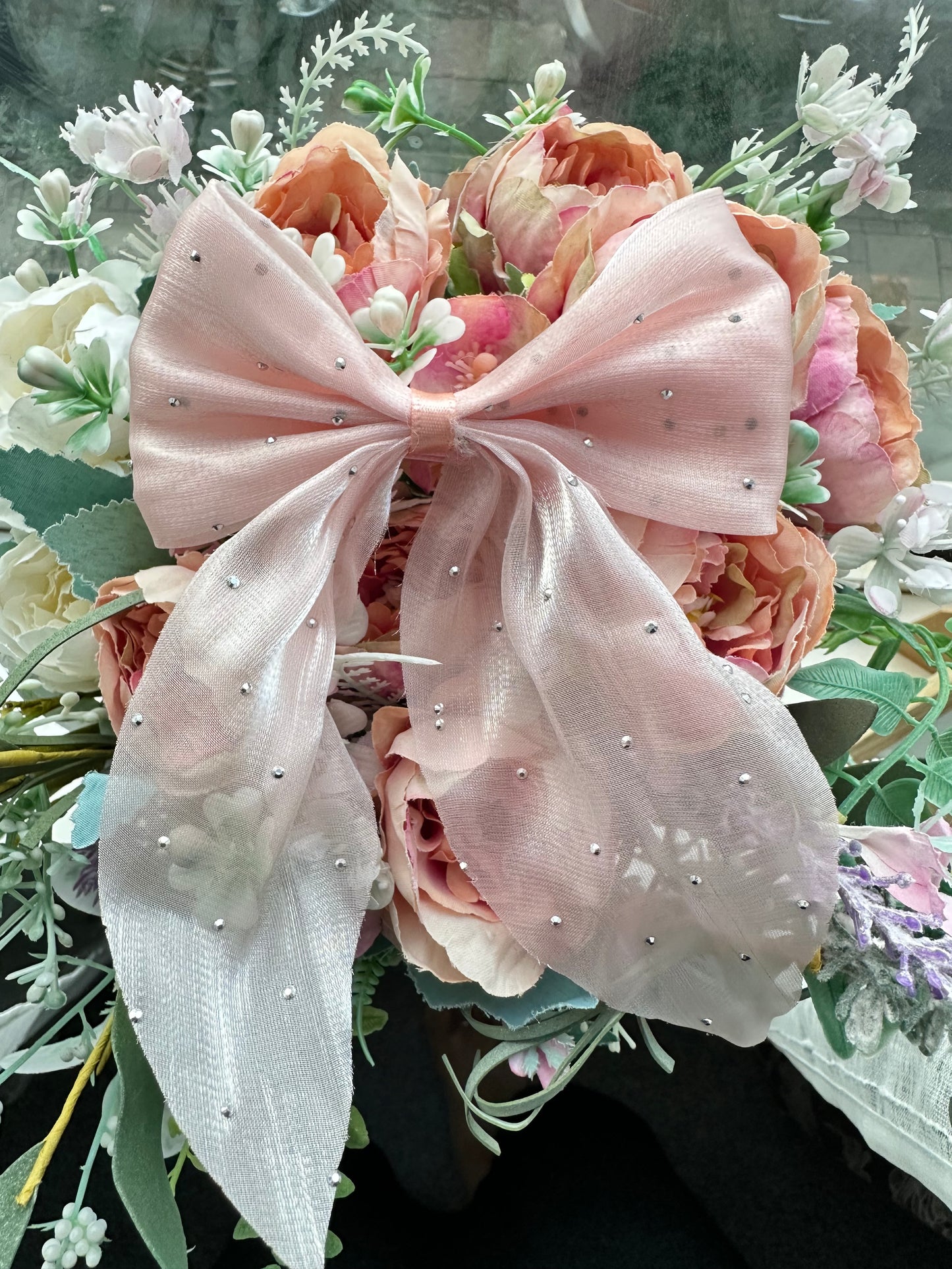 Fairy Glitter Chiffon Bow Clip