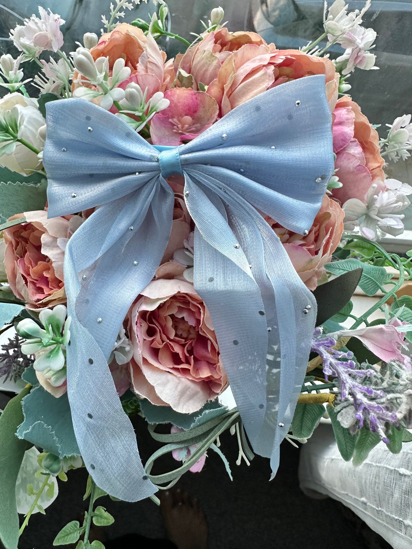 Fairy Glitter Chiffon Bow Clip