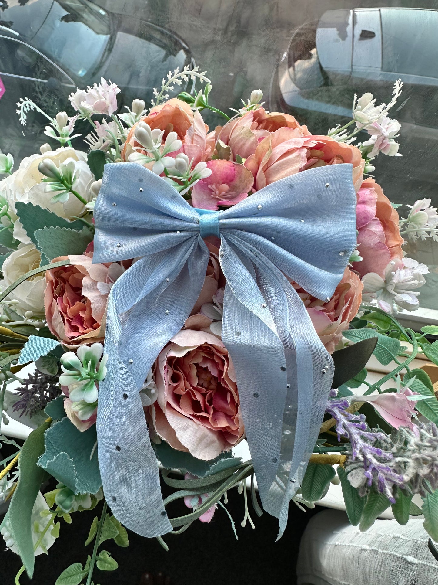 Fairy Glitter Chiffon Bow Clip