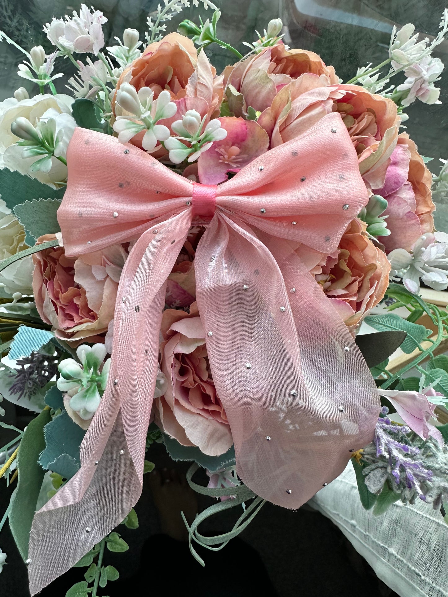 Fairy Glitter Chiffon Bow Clip