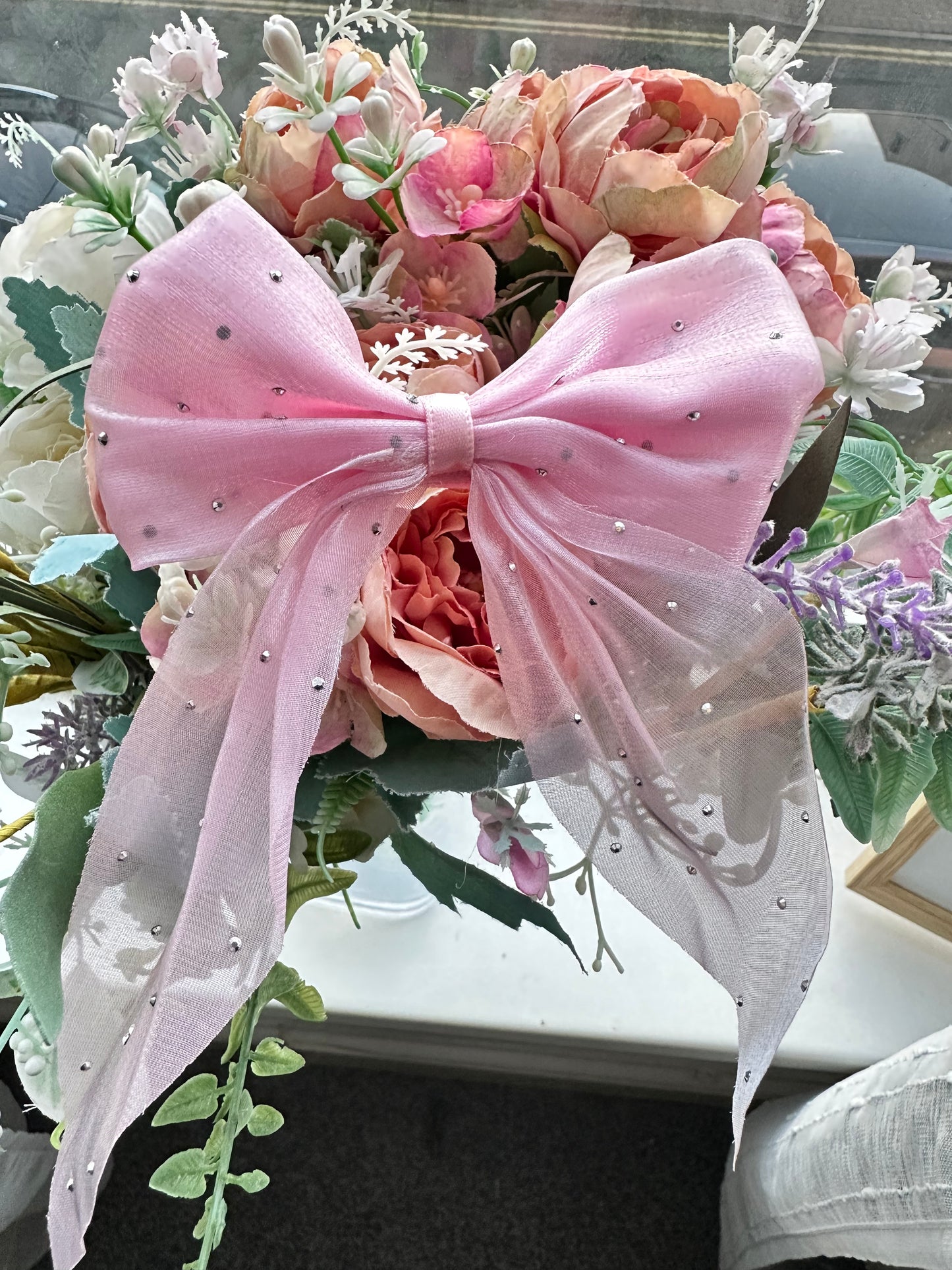 Fairy Glitter Chiffon Bow Clip