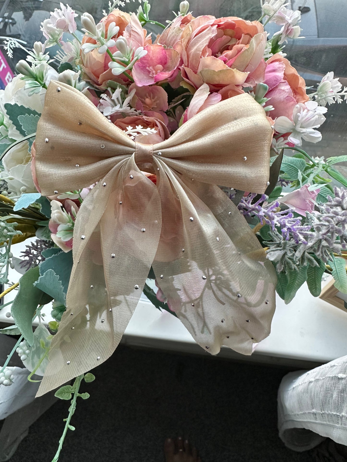Fairy Glitter Chiffon Bow Clip