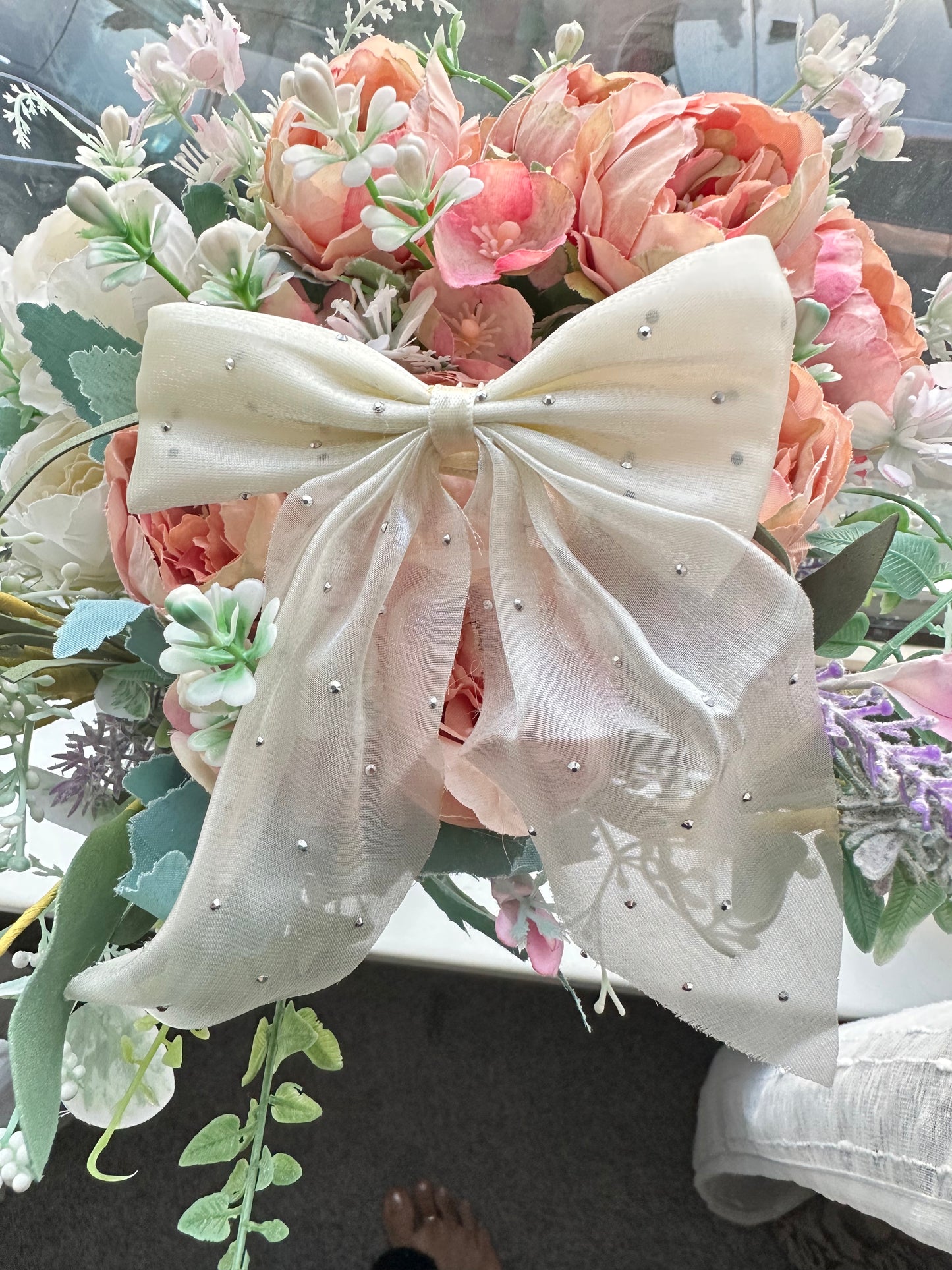 Fairy Glitter Chiffon Bow Clip