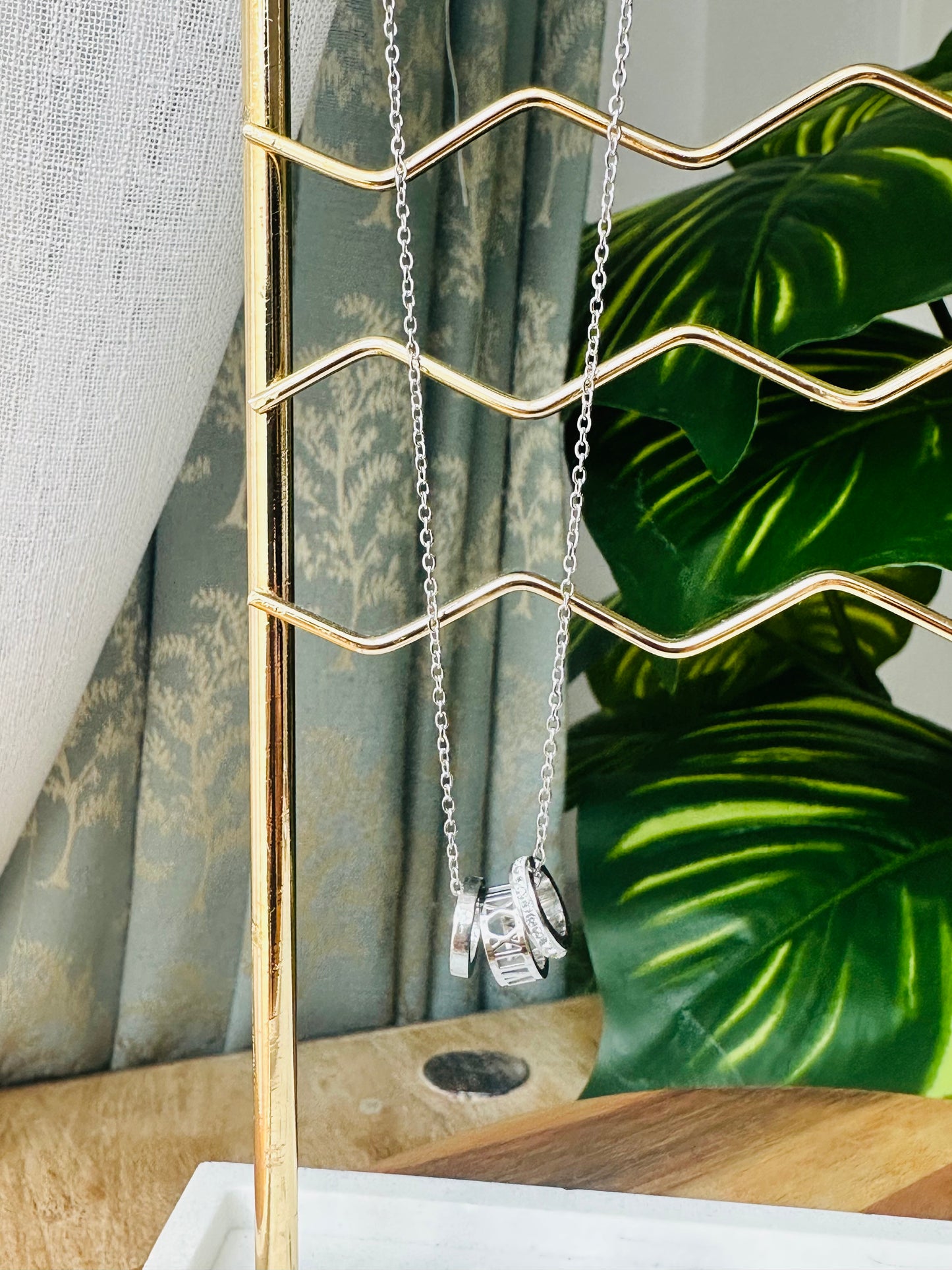 Triple Hoop Silver Elegance Necklace