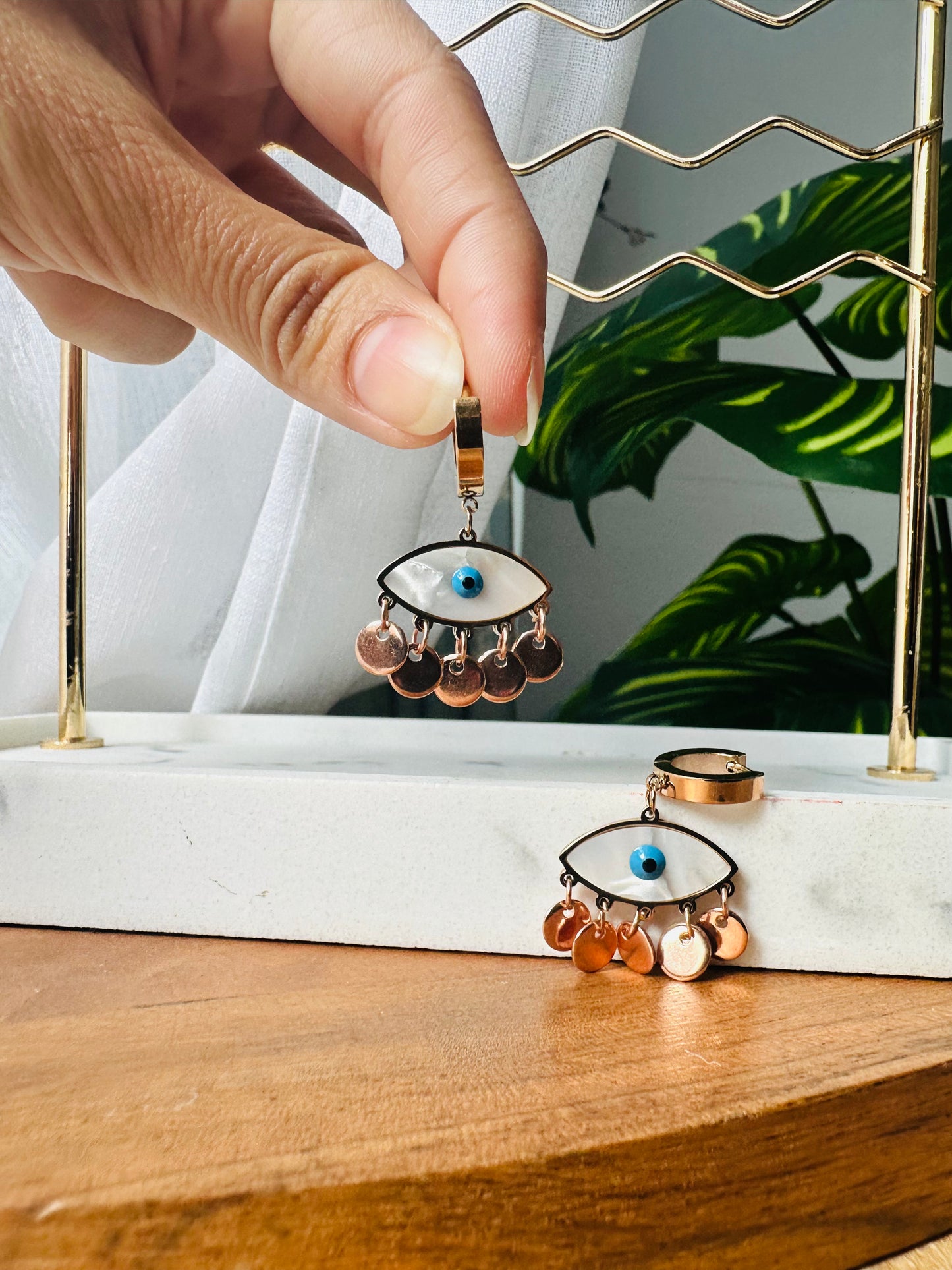 Evil Eye Drop Earrings