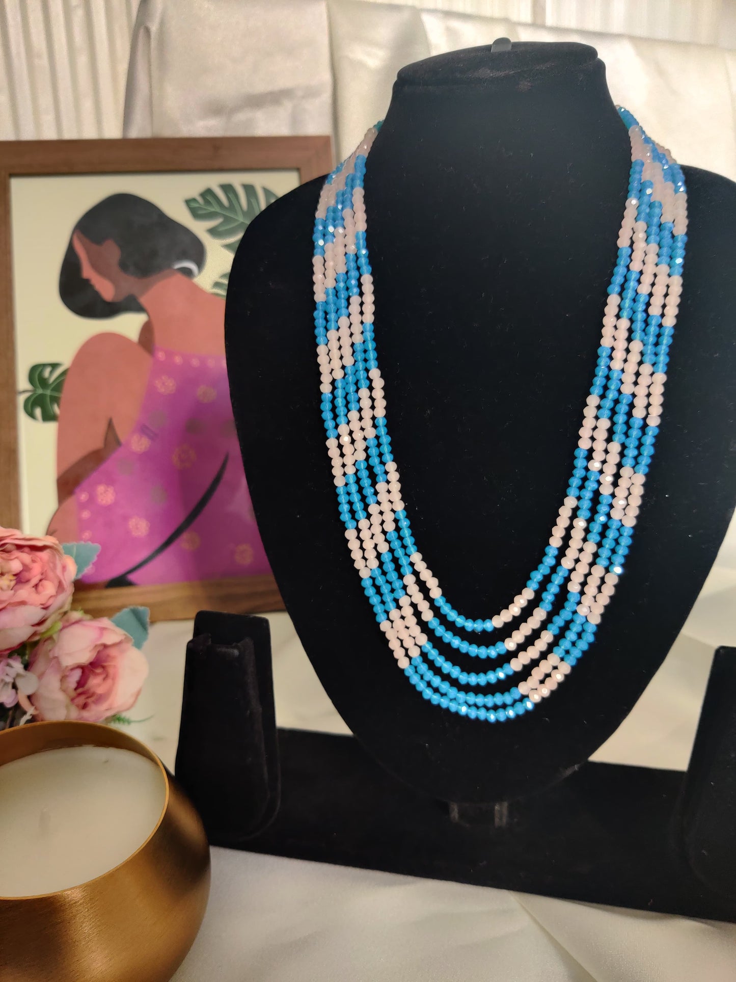 Polar Prism Layered Beaded Necklace