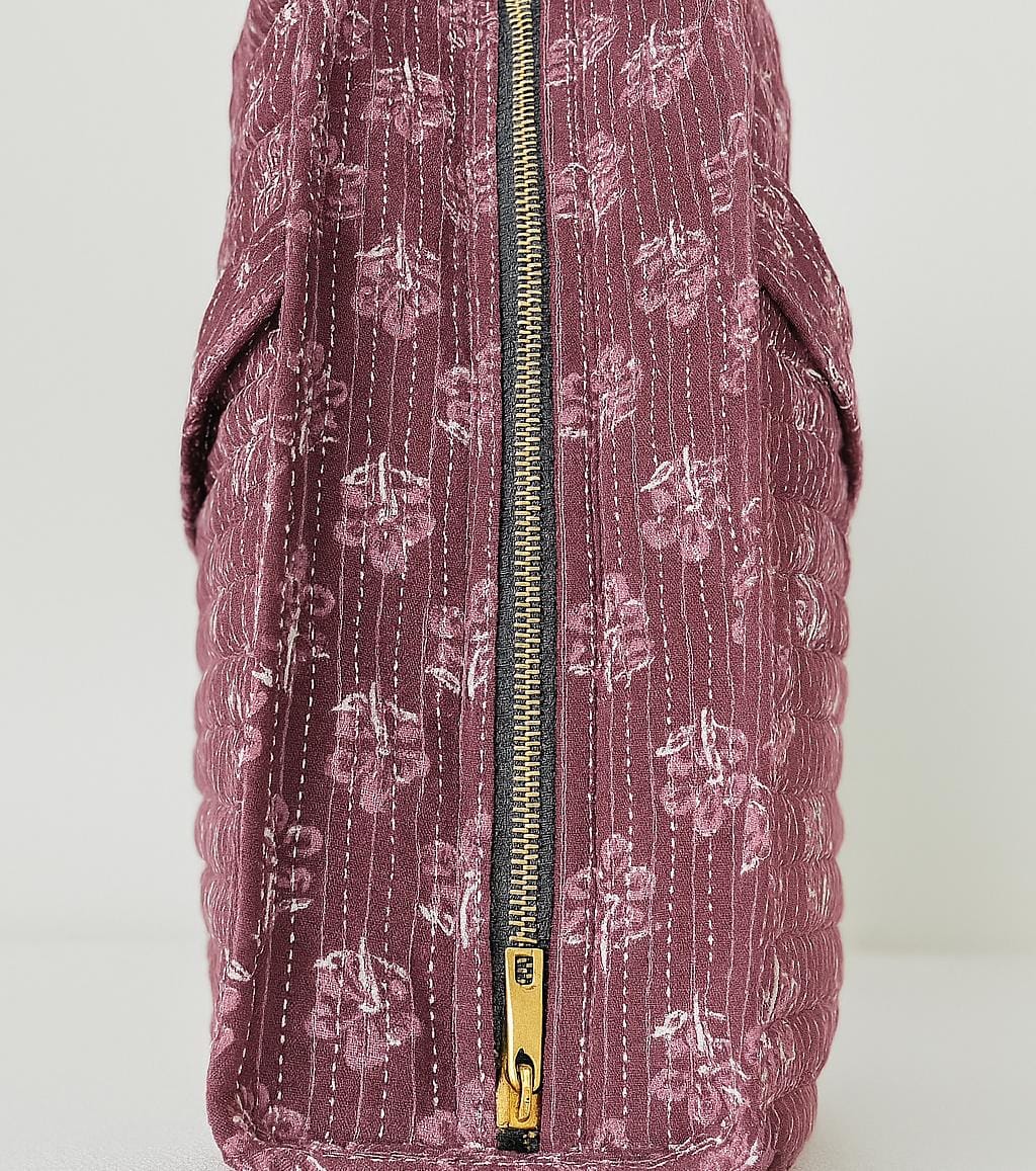 Mulberry Handmade Zipper Shoulder Bag with Bottle Holder Pocket