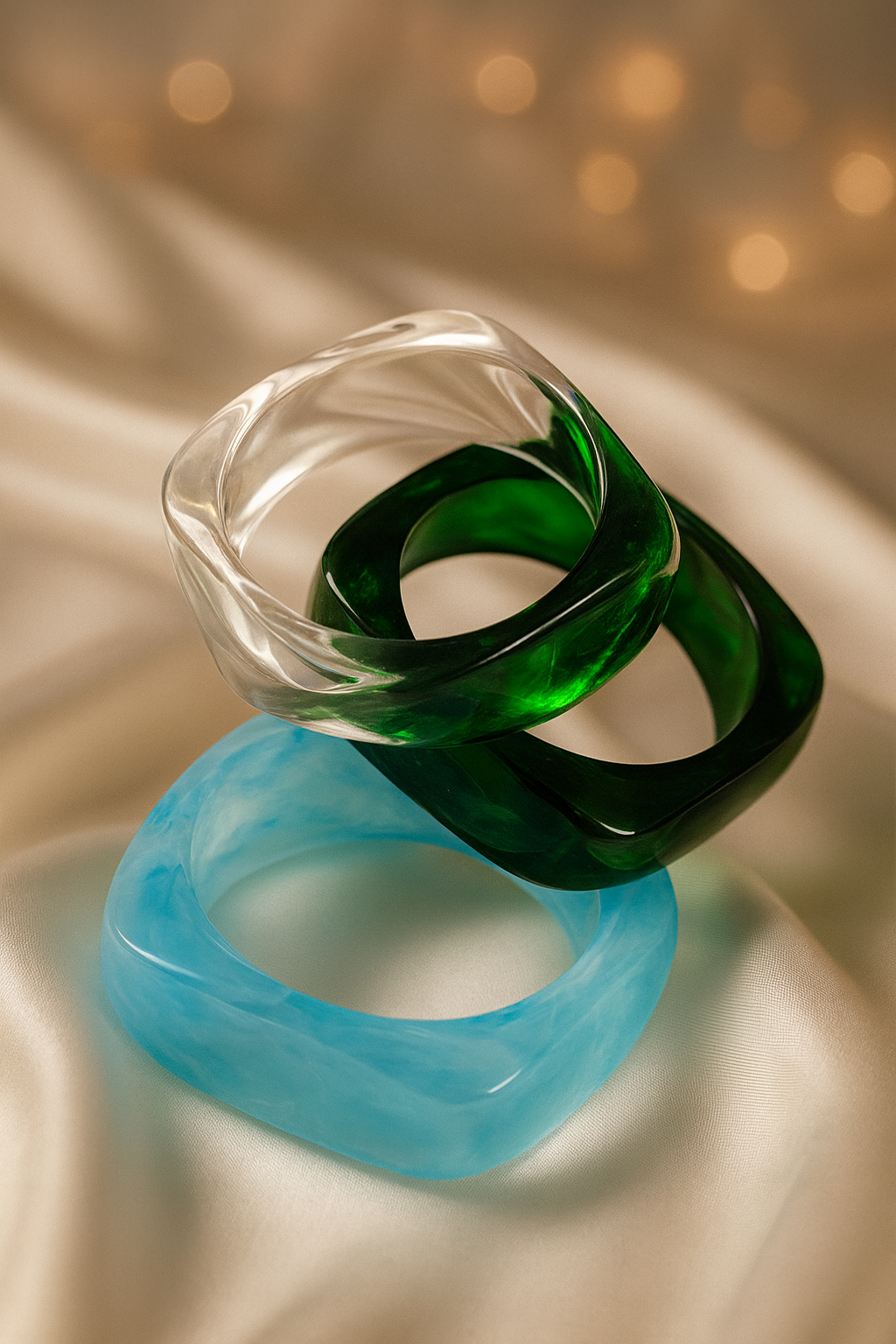 Retro Colour Pop Acrylic Bangles