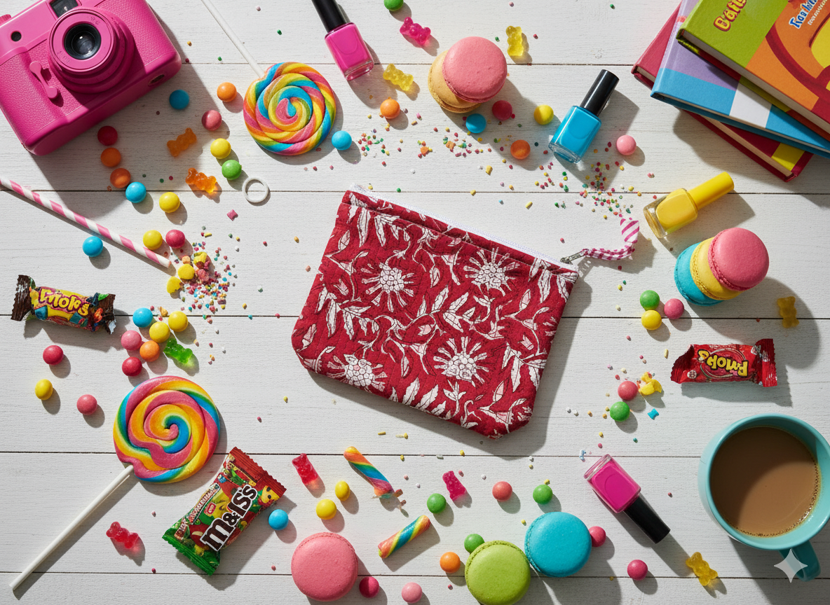 Puffy Pocket Quilted Handmade Pouch