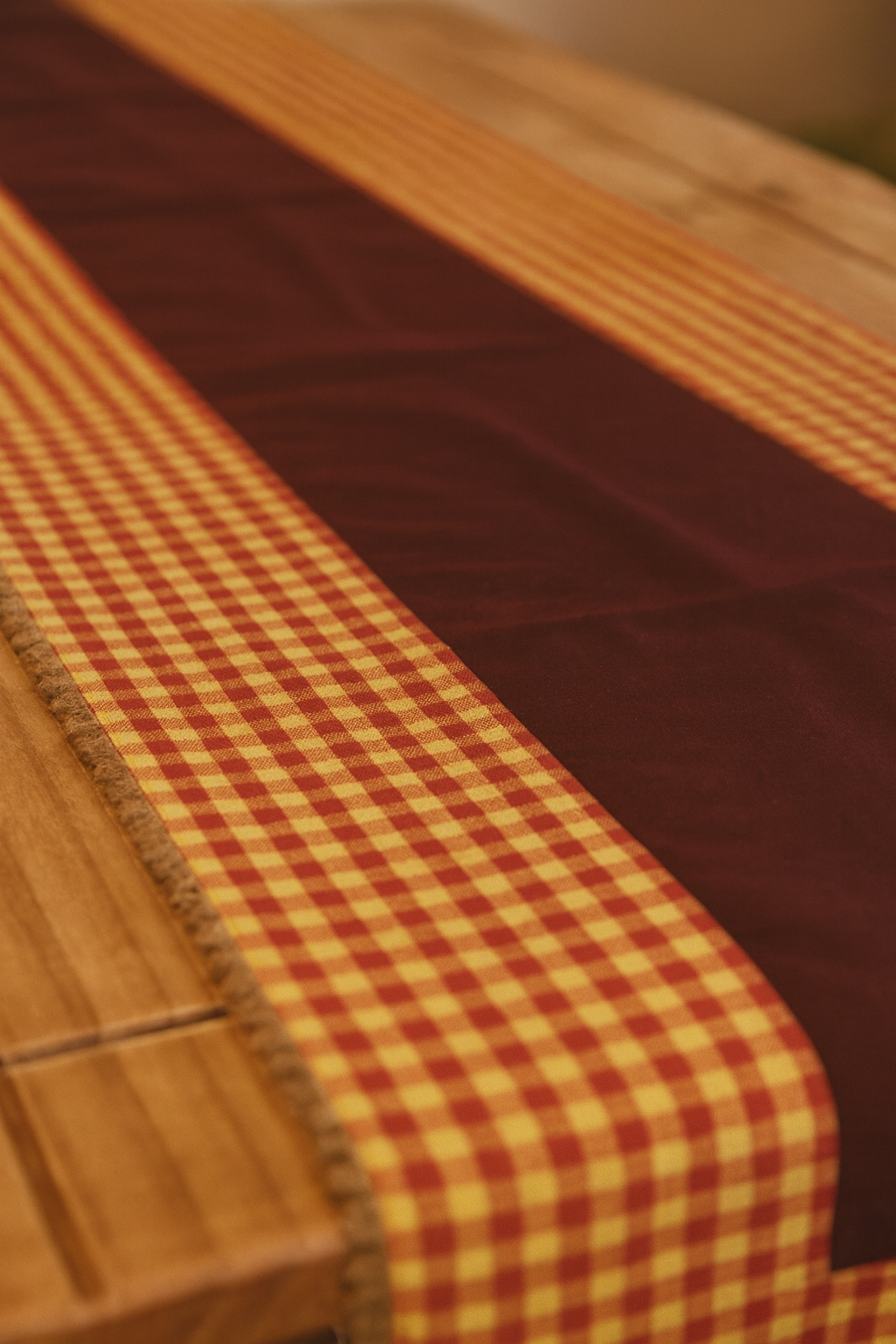Crimson Harvest Handmade Table Runner