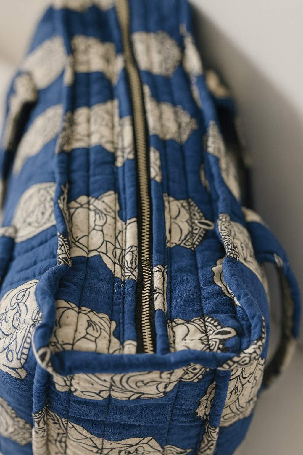 Divine Devi Handmade Zipper Shoulder Bag with Bottle Holder Pocket