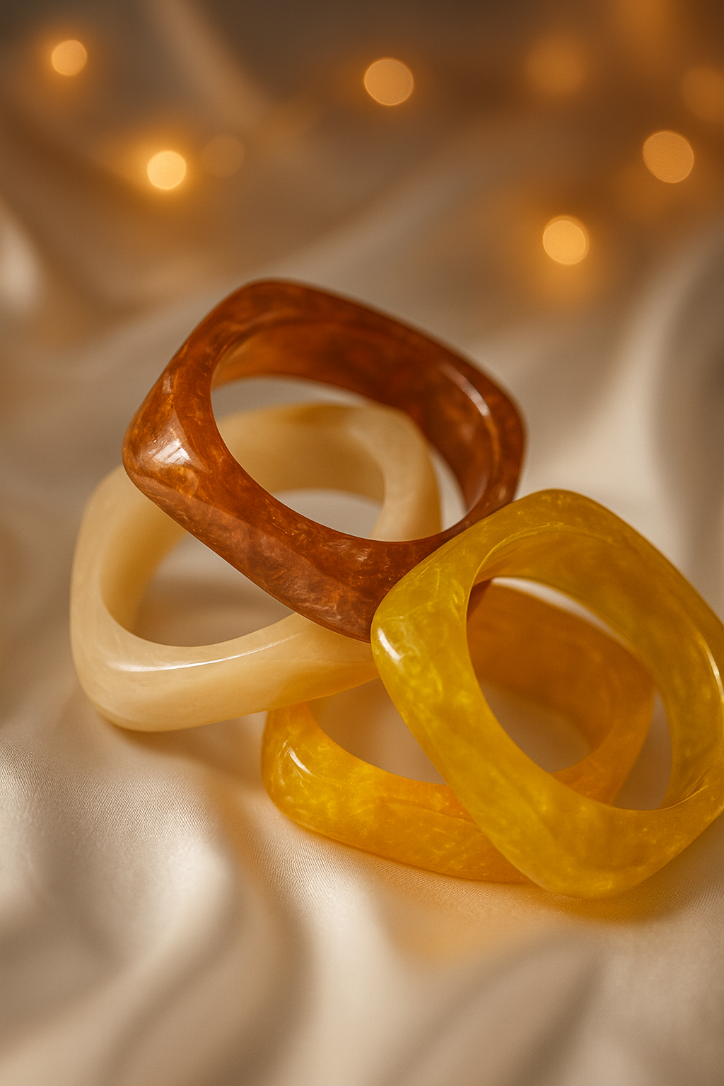 Retro Colour Pop Acrylic Bangles