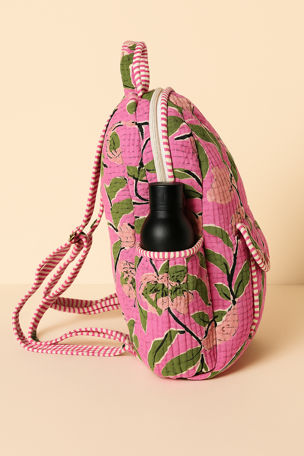 Blush & Bloom Handmade Quilted Backpack