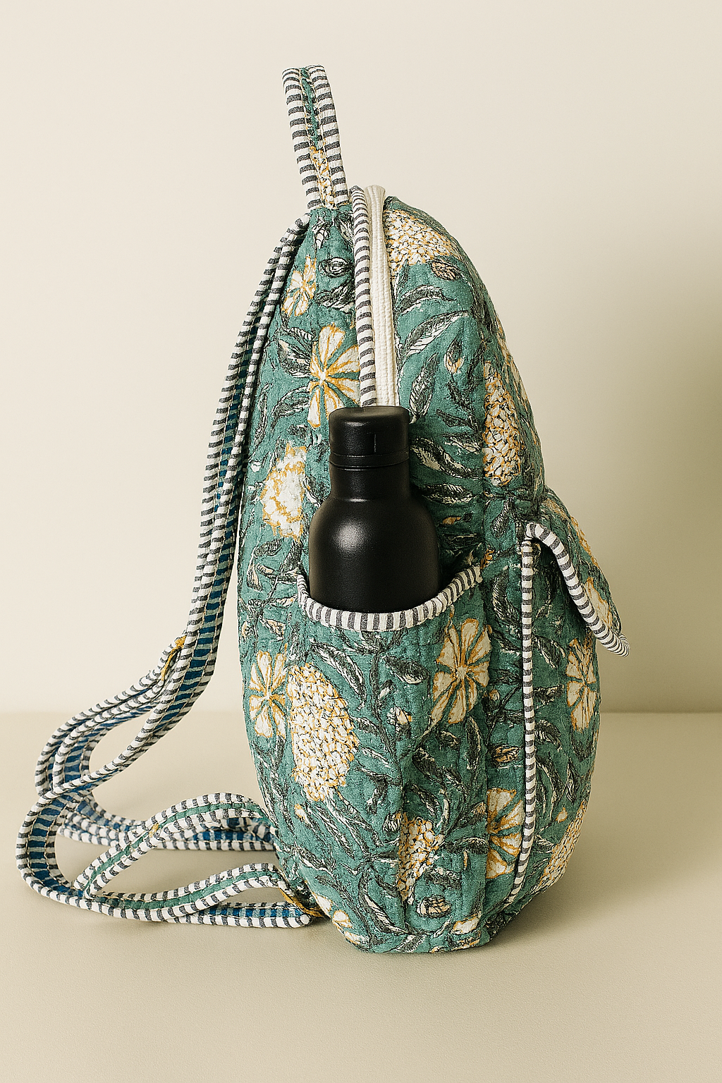 Jade Handmade Quilted Backpack