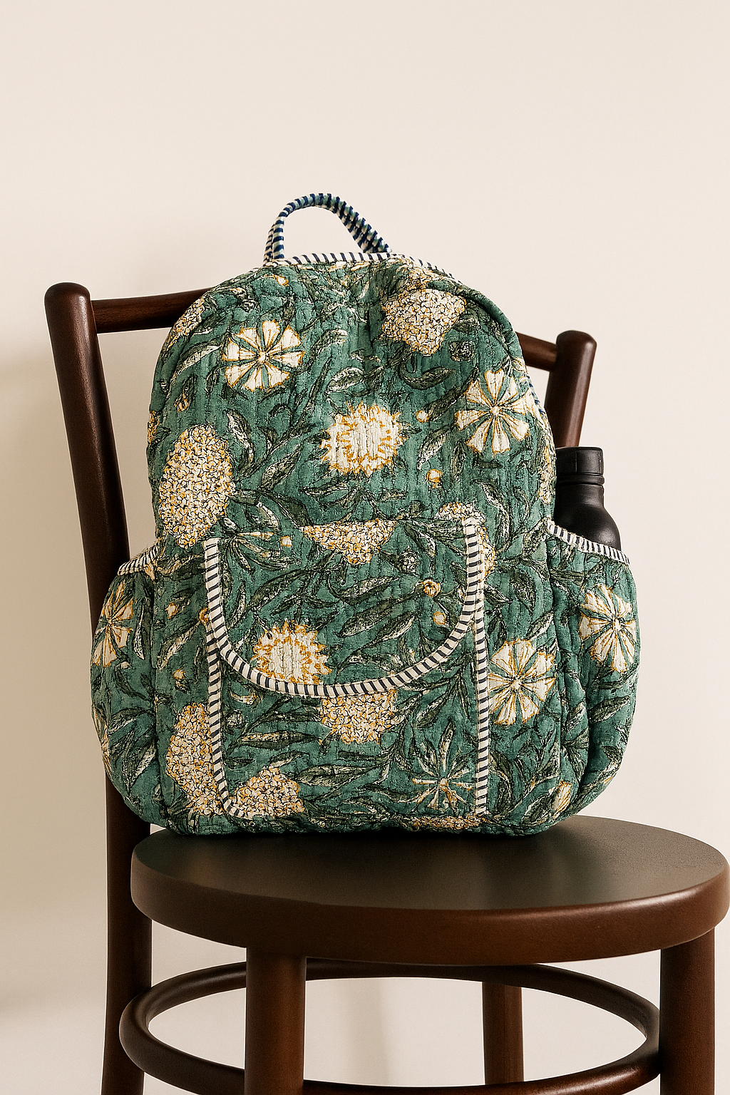 Jade Handmade Quilted Backpack