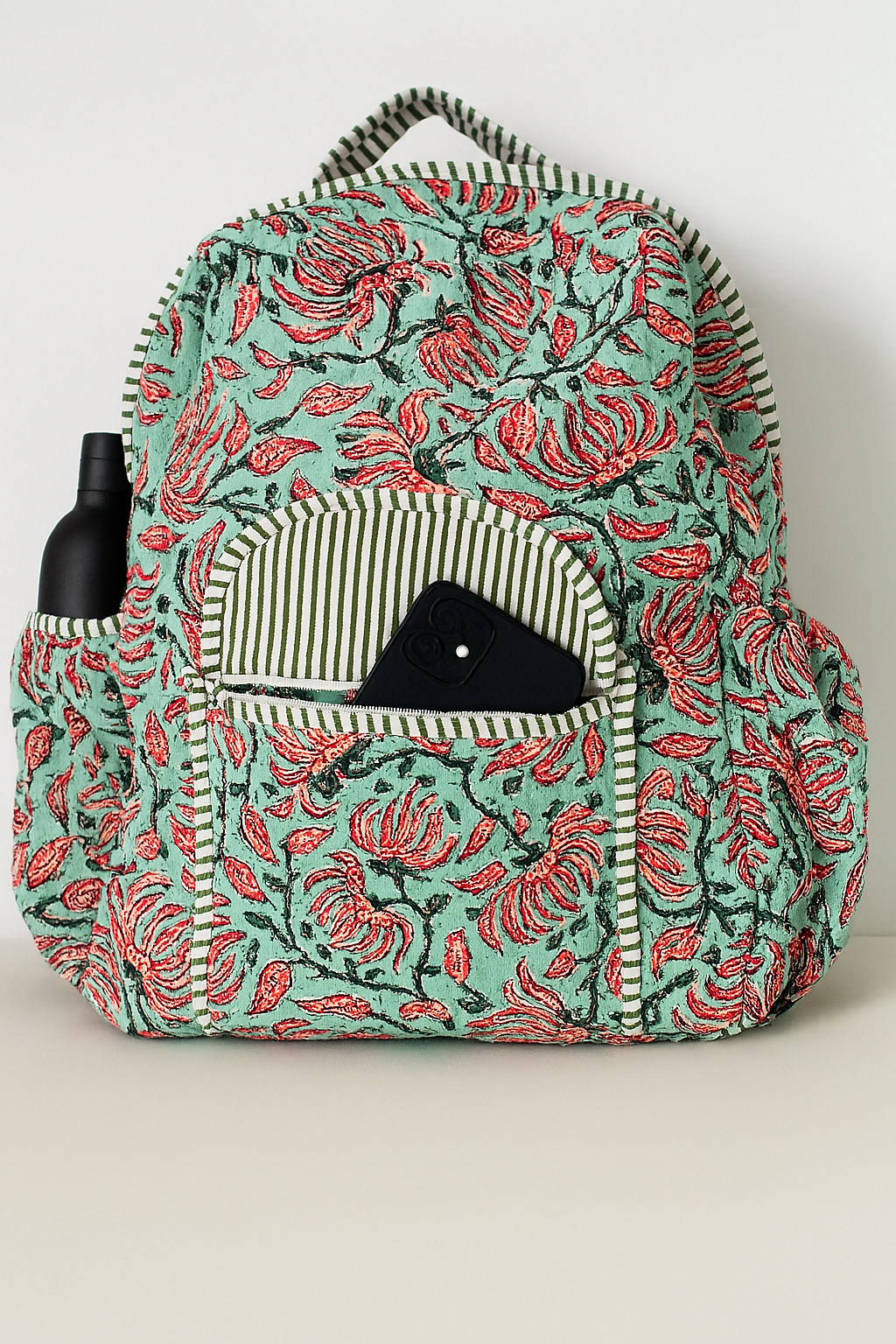 Fiery Fiora Handmade Quilted Backpack