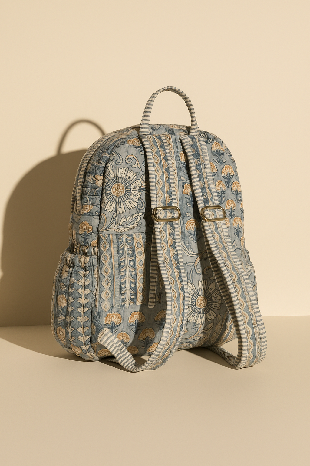 Floral Mosaic Patchwork Handmade Quilted Backpack