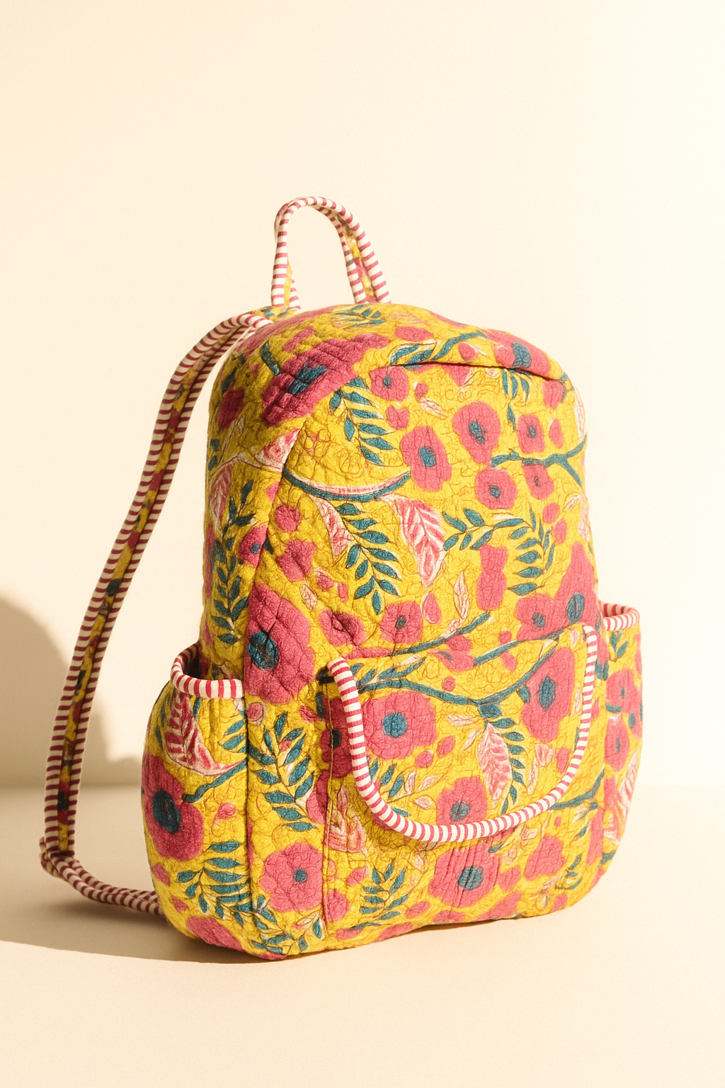 Peony Handmade Quilted Backpack