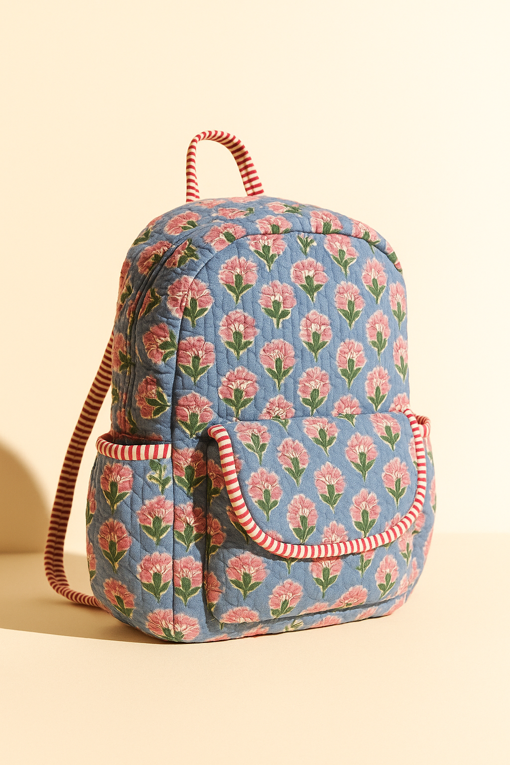 Pink Prairie Handmade Quilted Backpack