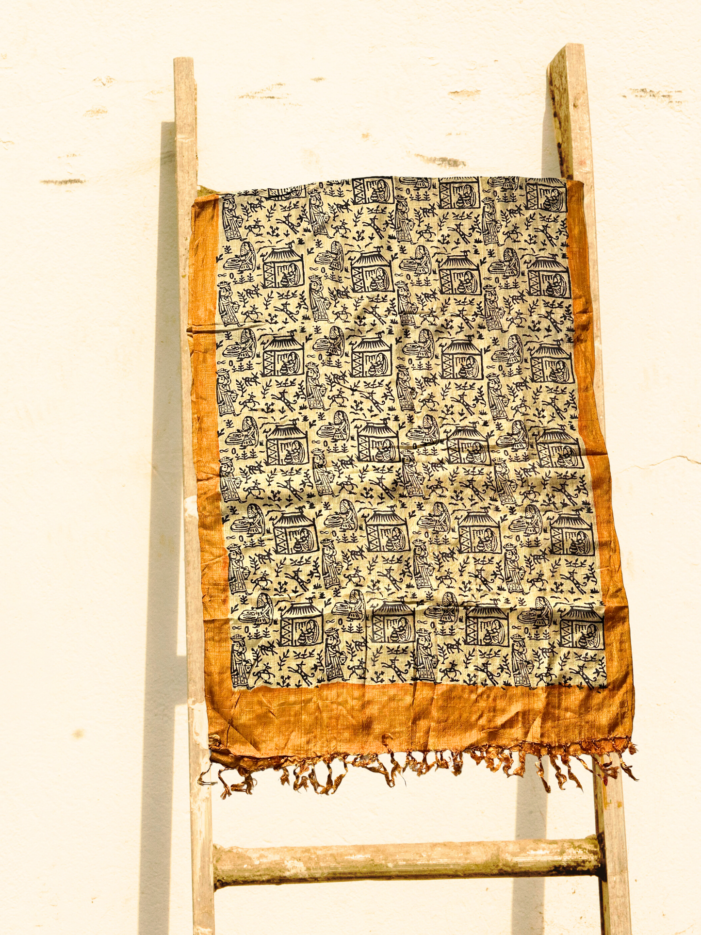 Silken Sunset Raw Silk Stole