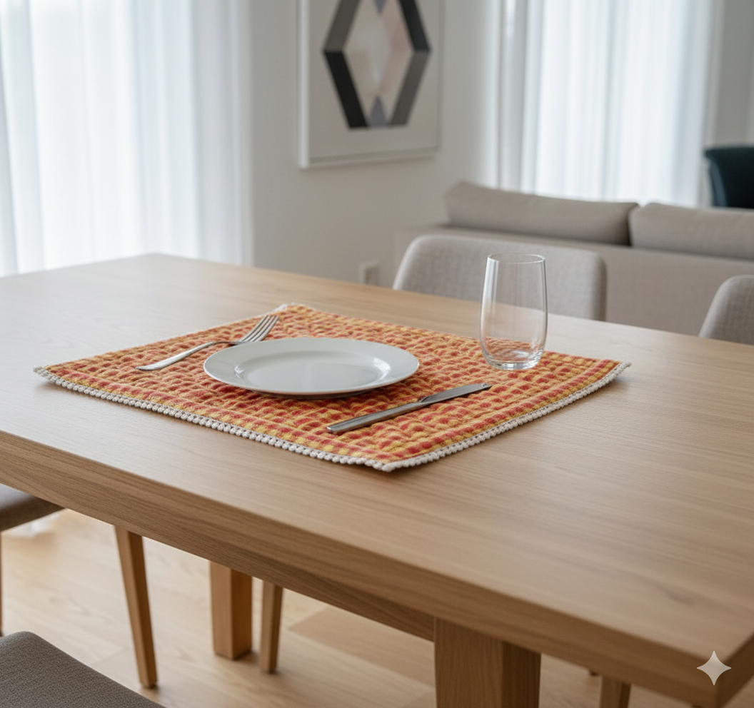 Golden Hour Quilted Placement Mats Set of 4