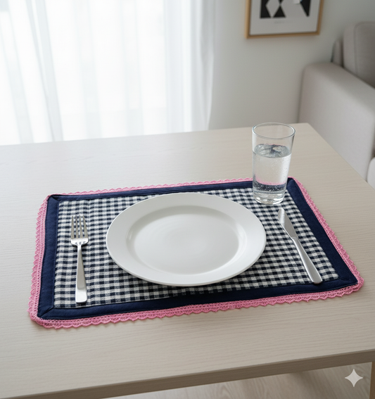 Nautical Bloom Quilted Placement Mats Set of 4