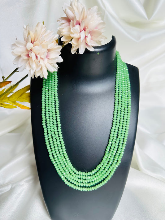 Jungle Symphony 5 Layer Crystal Beaded Necklace