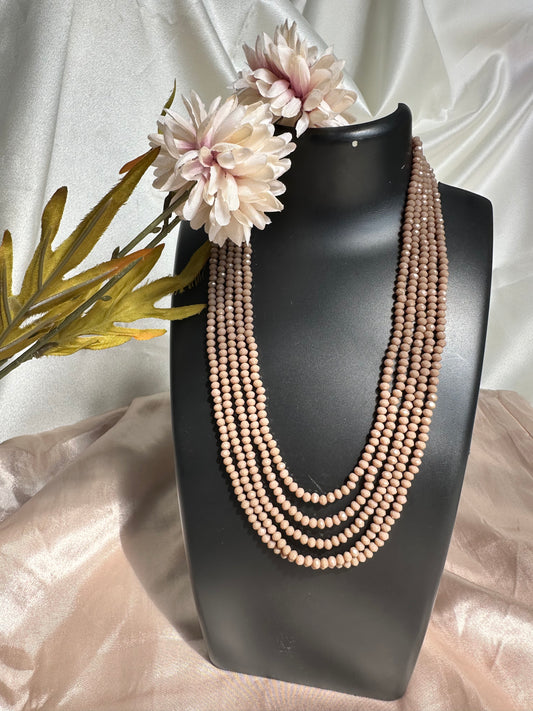 Earthen Love 5 Layer Crystal Beaded Necklace