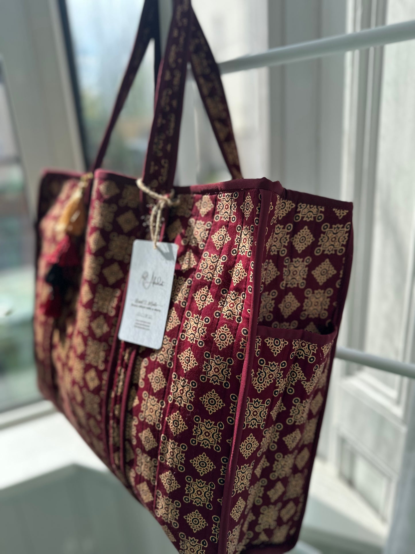 Nazaakat Handmade Shoulder Bag with Tassels