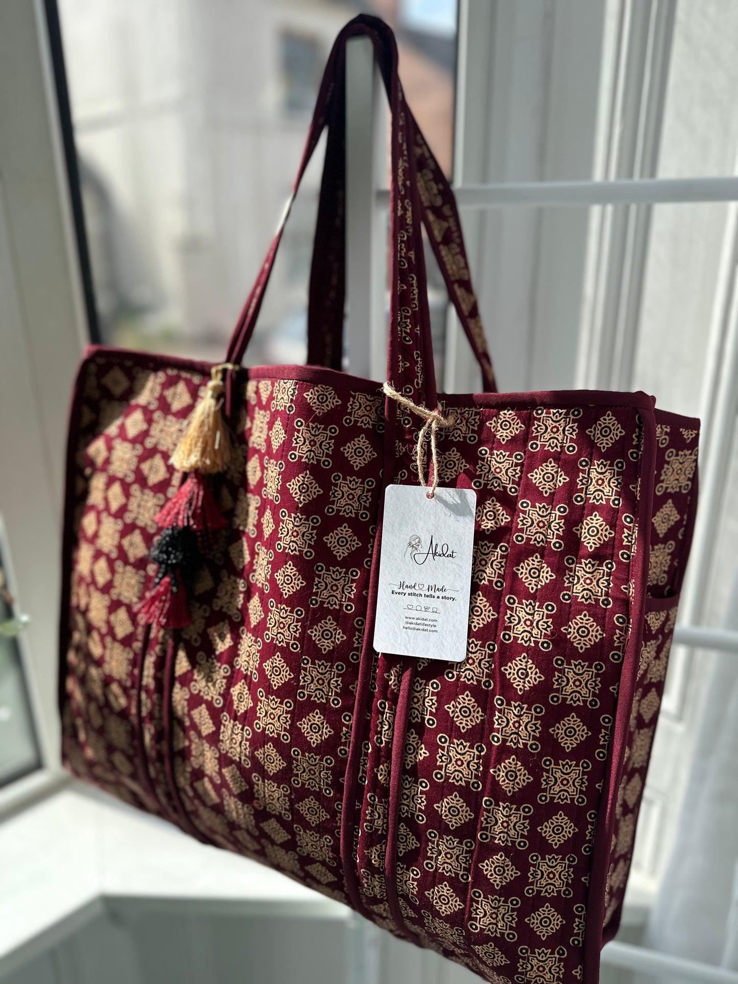 Nazaakat Handmade Shoulder Bag with Tassels
