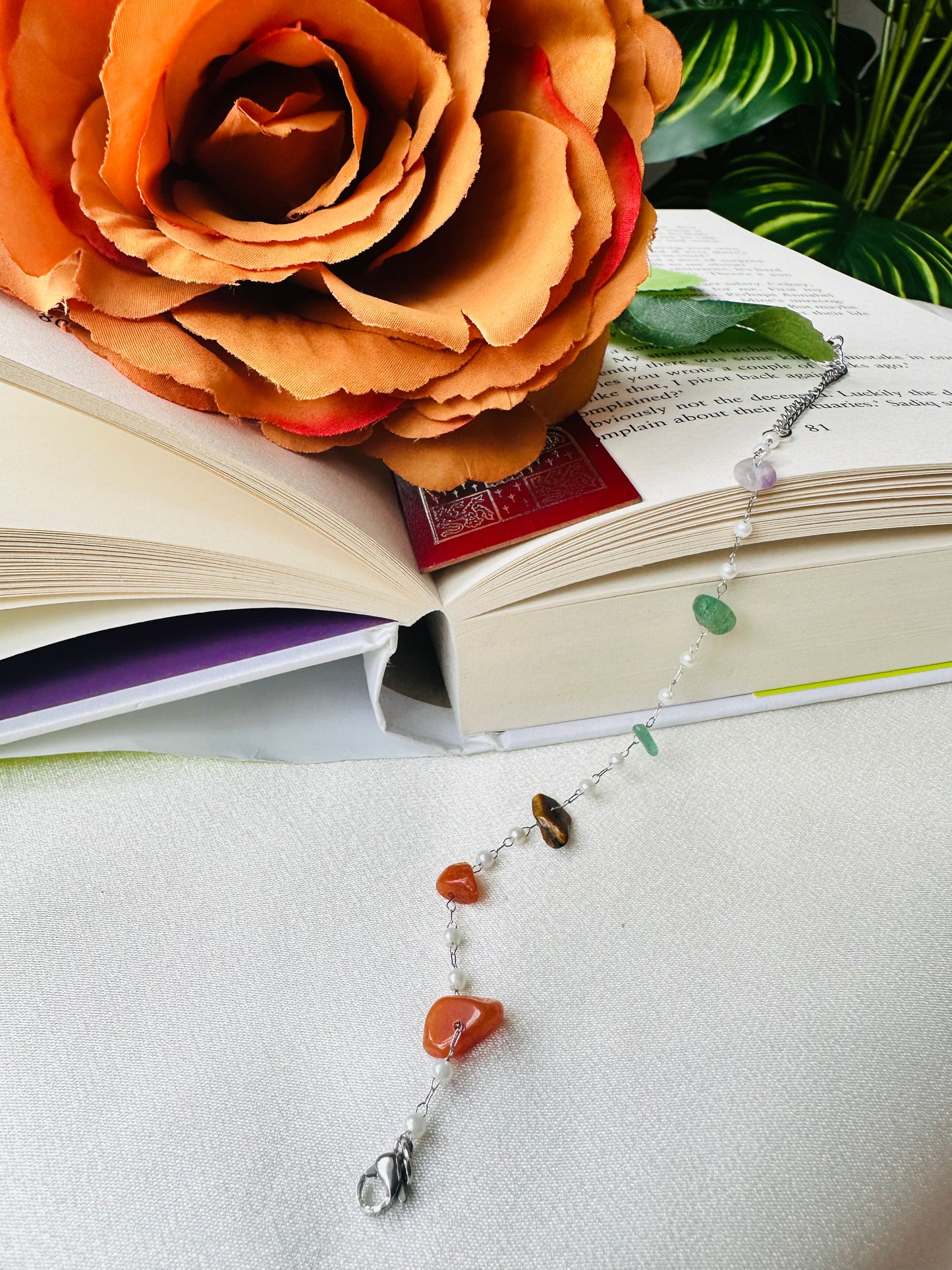 Citrus Grove Beaded Chain Bracelet