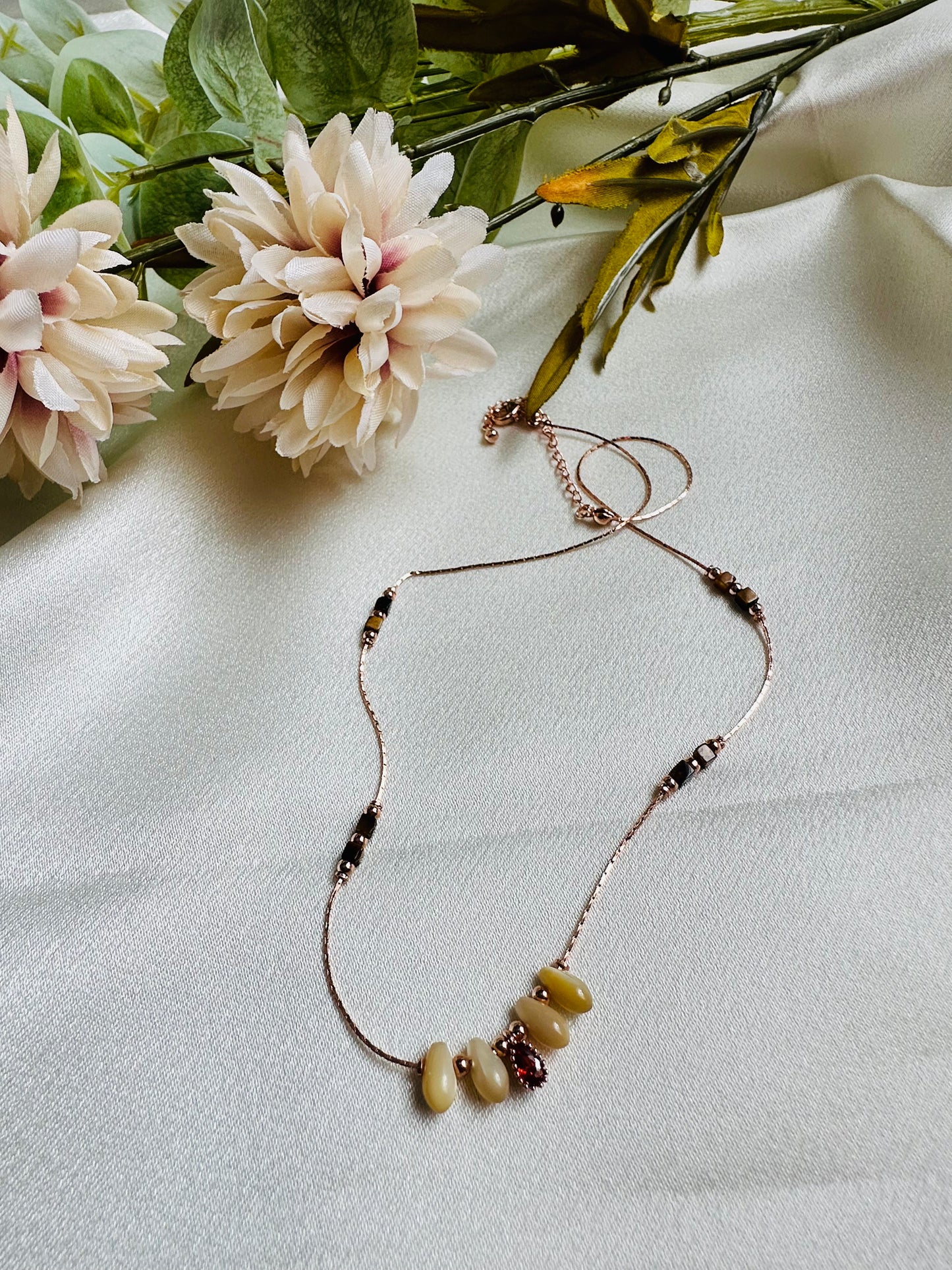 Golden Grain Charm Necklace