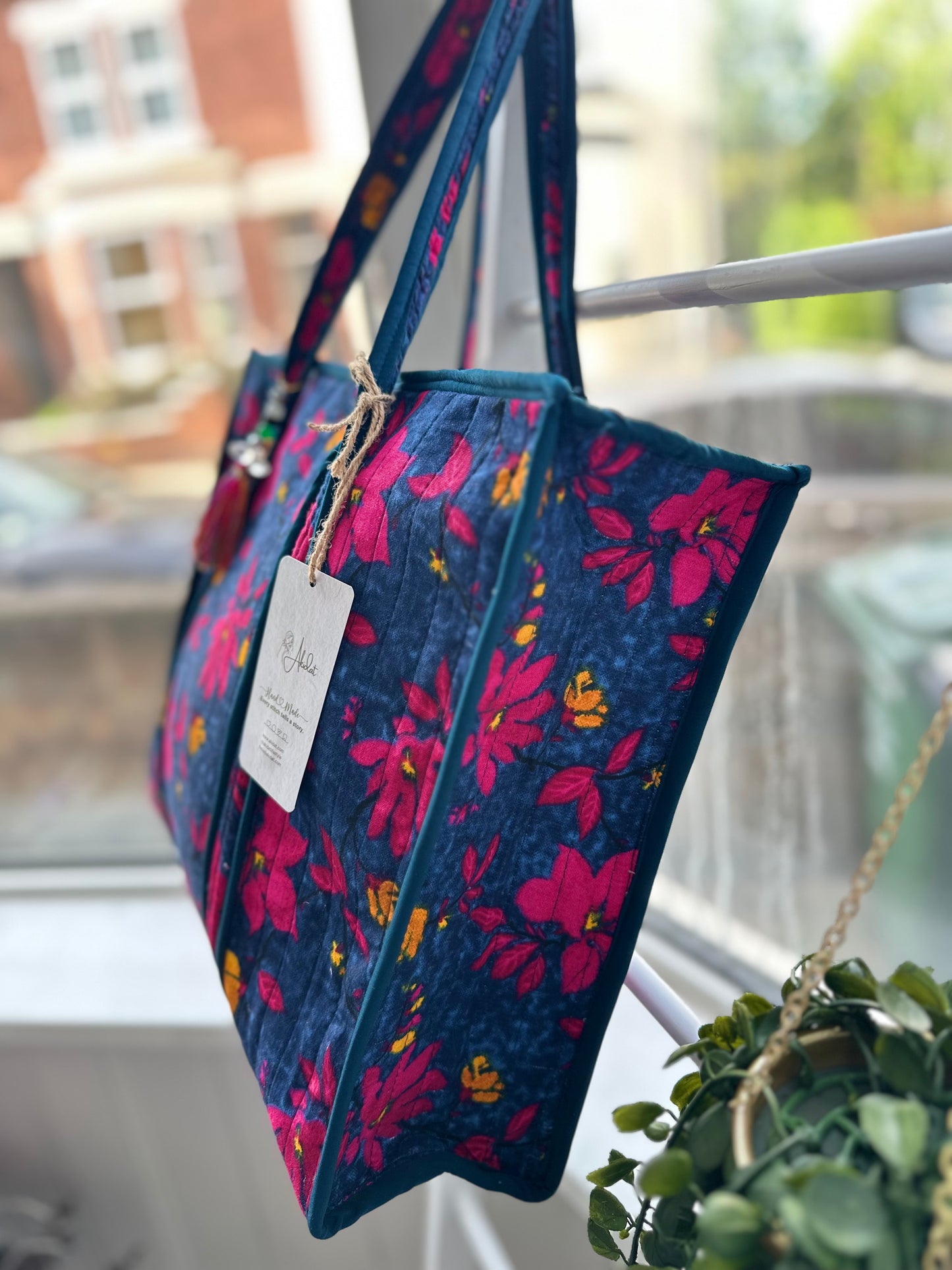 Nightingale Handmade Zipper Shoulder Bag with tassel