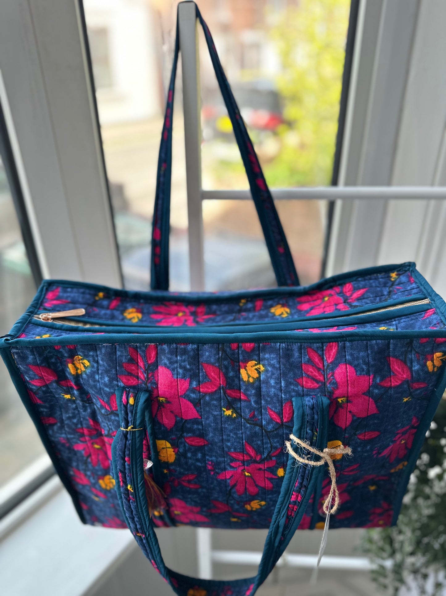 Nightingale Handmade Zipper Shoulder Bag with tassel