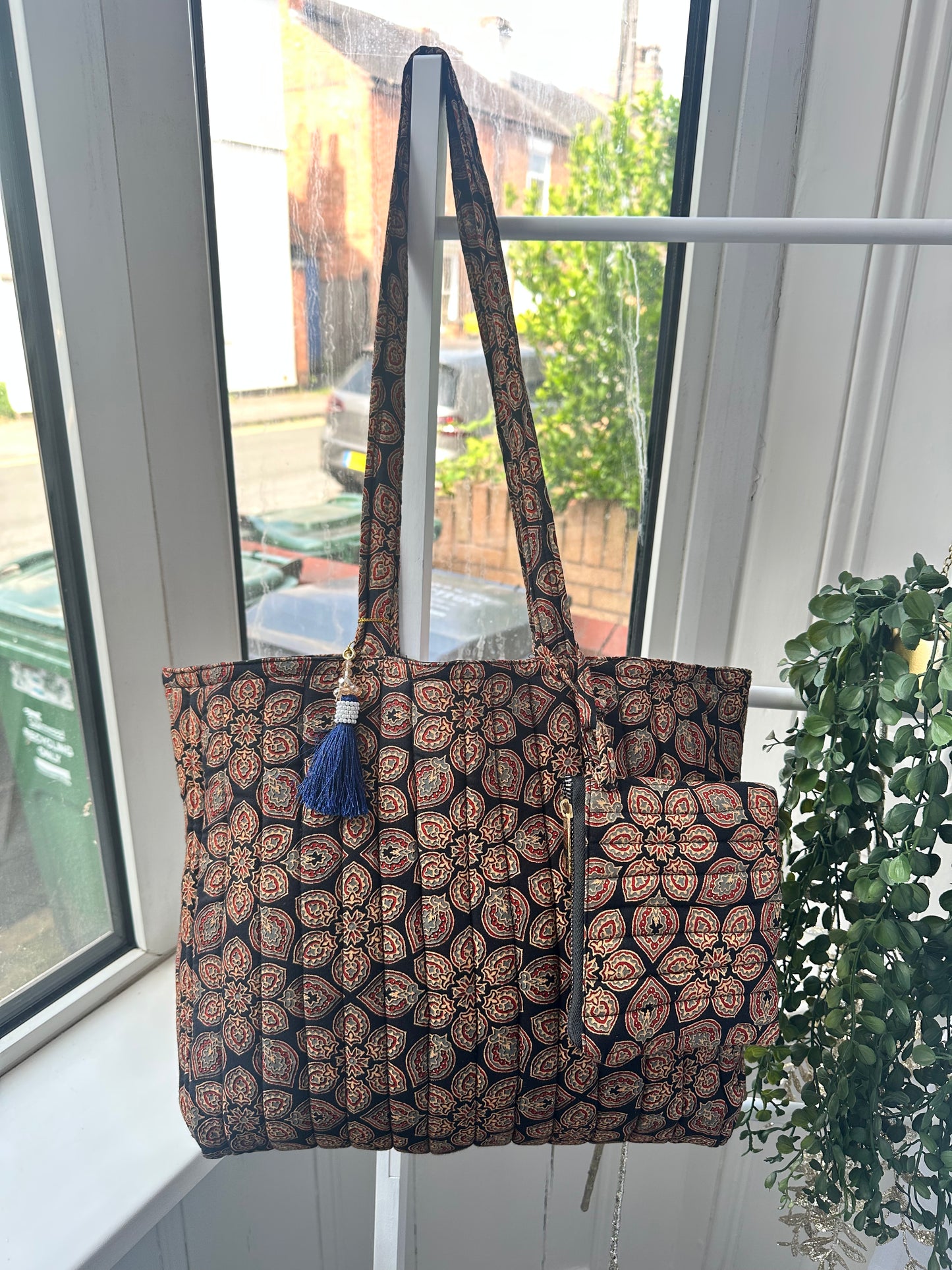 Baag Handmade Tote Bag with tassel and a mini Pouch