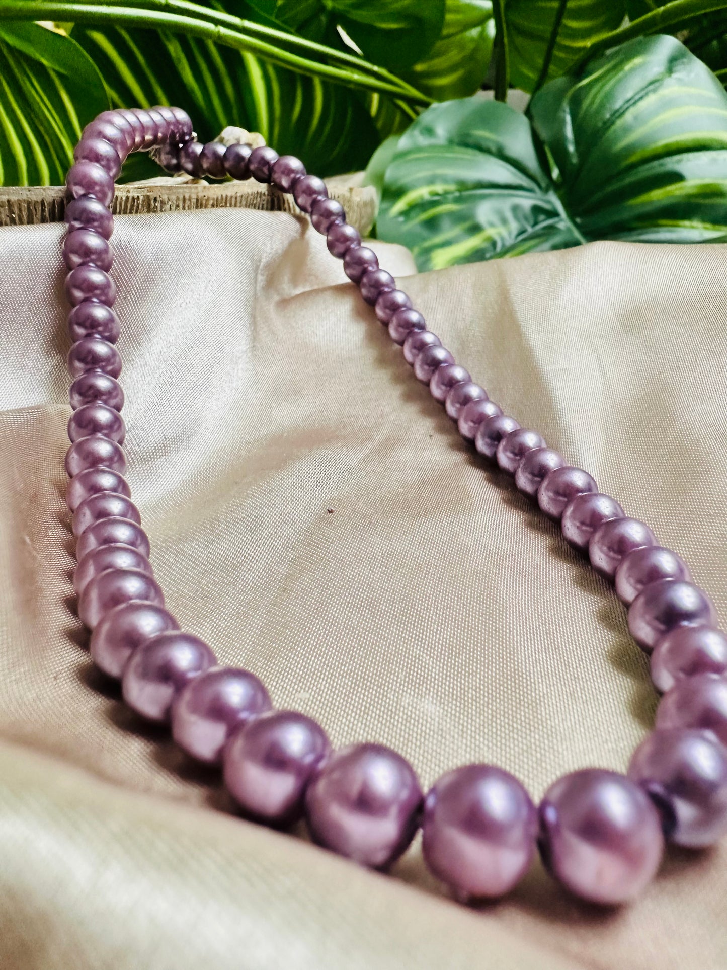 Lavender Love Beaded Necklace