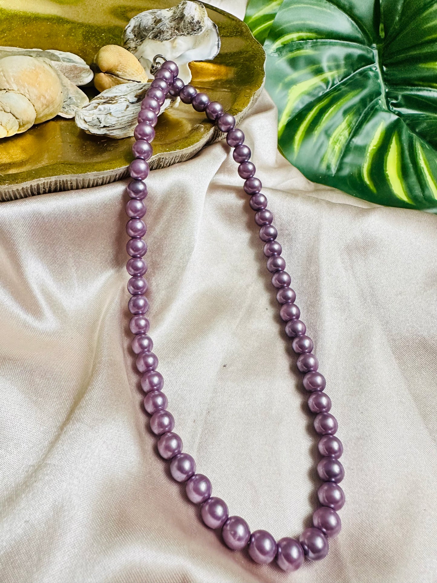 Lavender Love Beaded Necklace