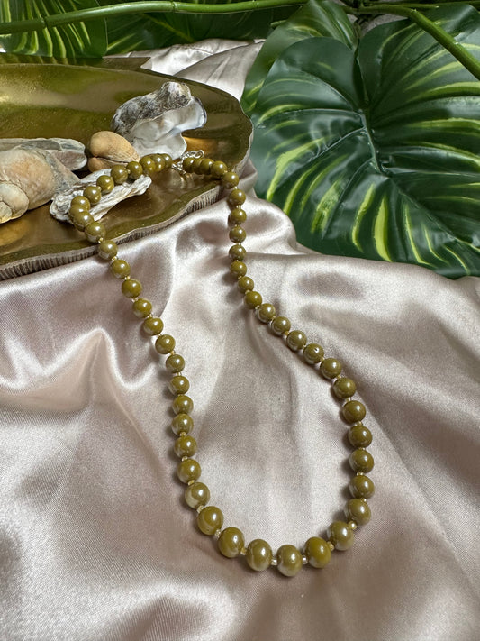 Olive Grove Beaded Necklace