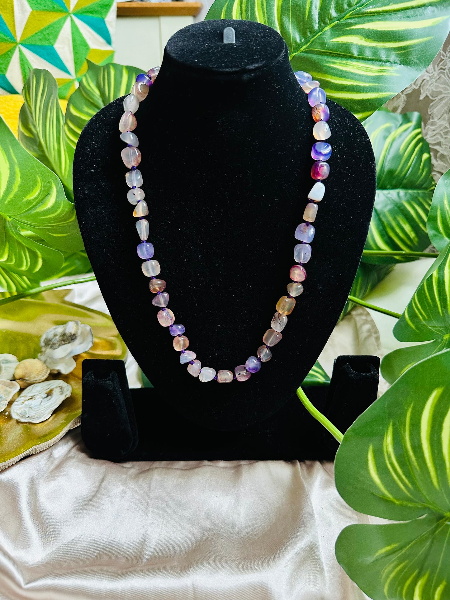 Orchid Bloom Stone Necklace