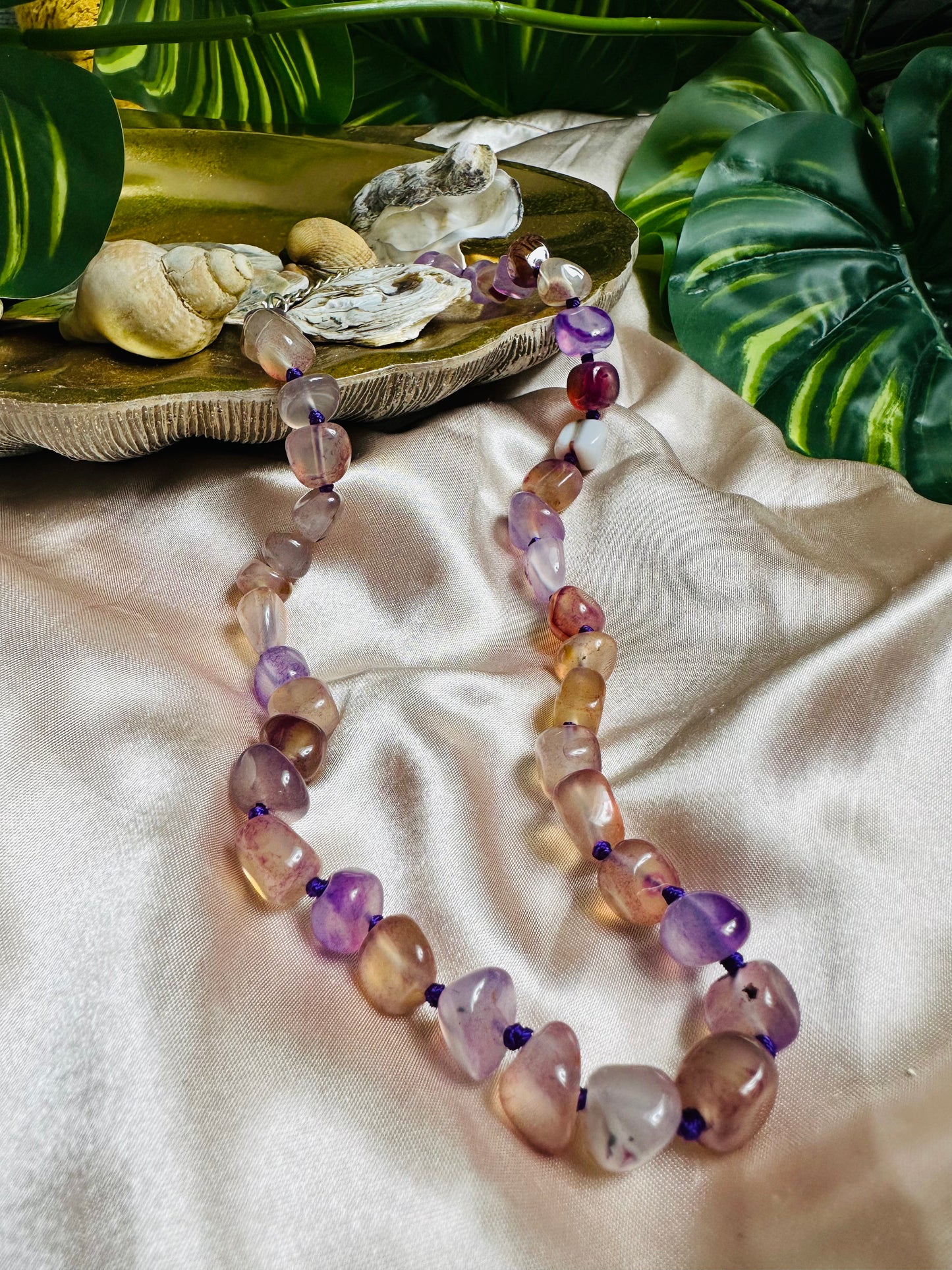 Orchid Bloom Stone Necklace