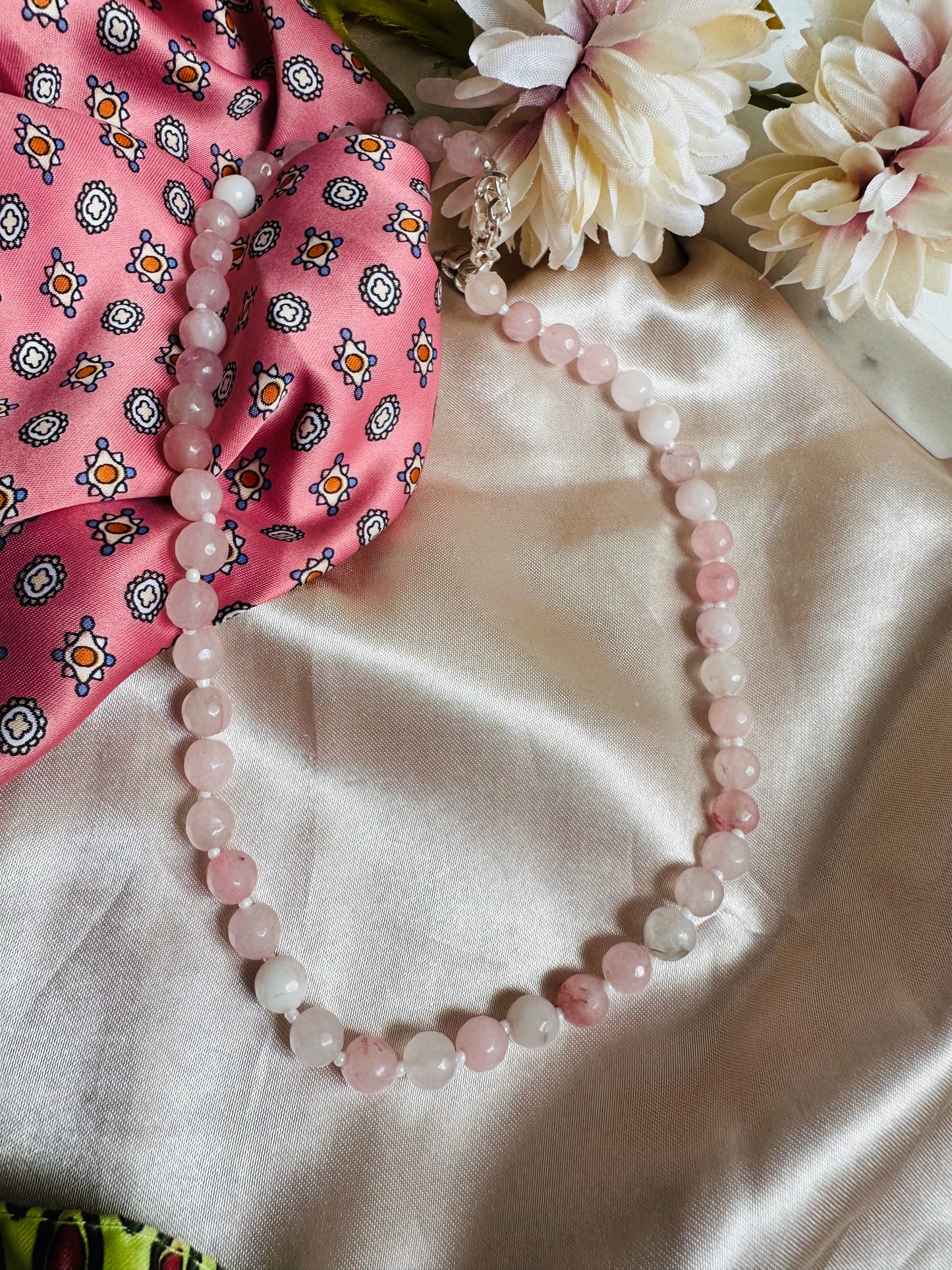 Cherry Blossom Stone Necklace