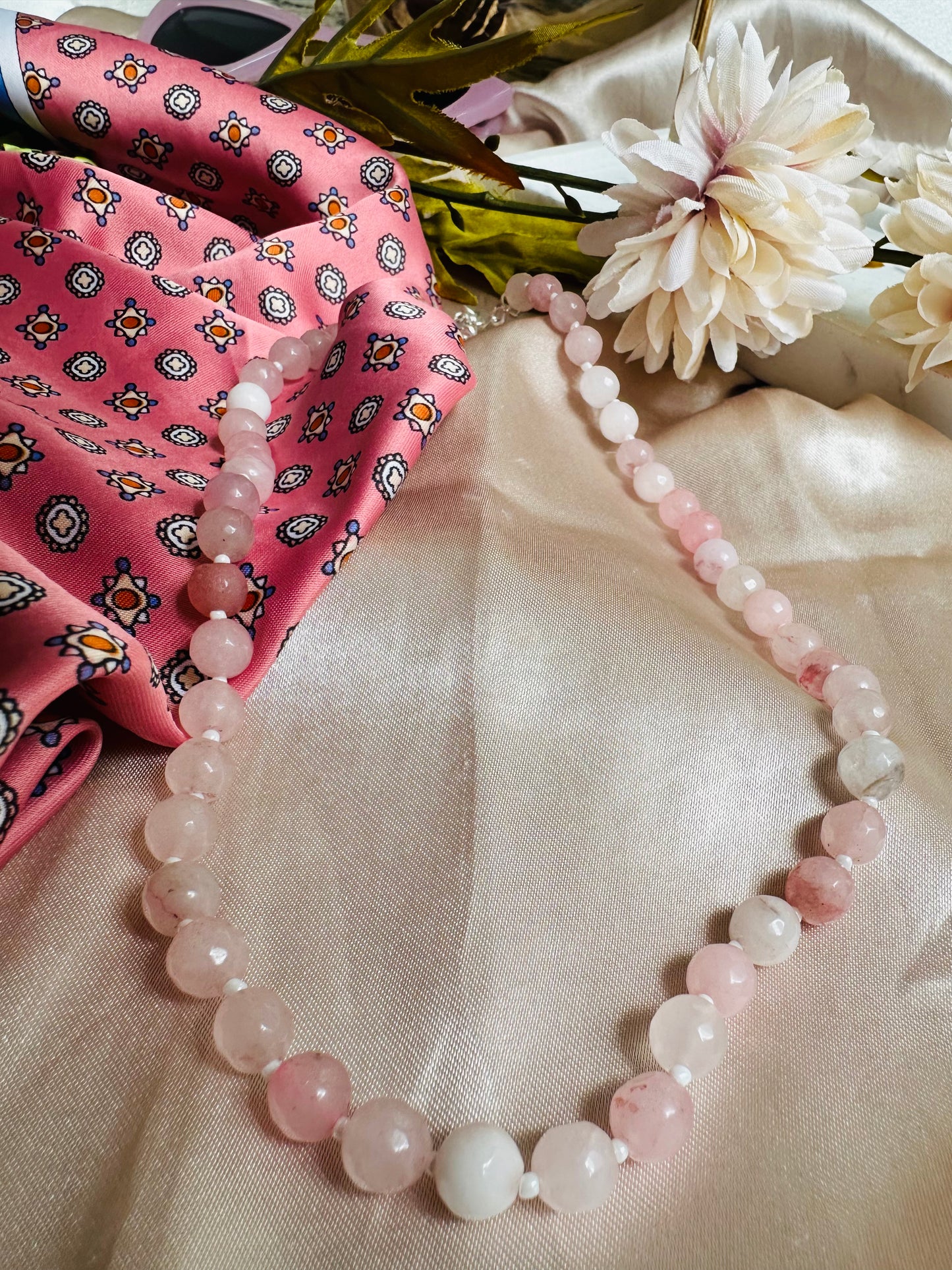 Cherry Blossom Stone Necklace