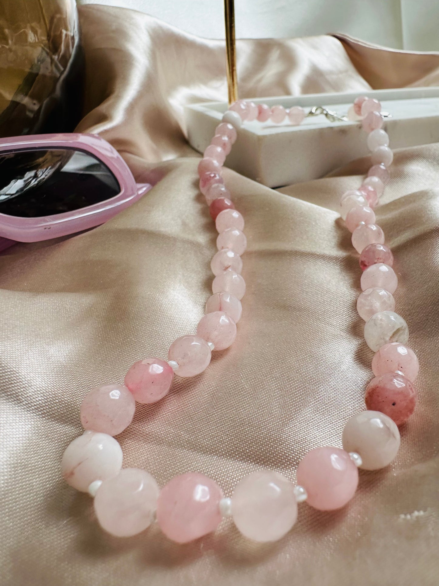 Cherry Blossom Stone Necklace