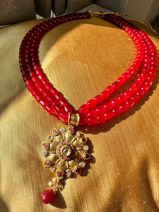 Mehrunisa Beaded Necklace with Pendant