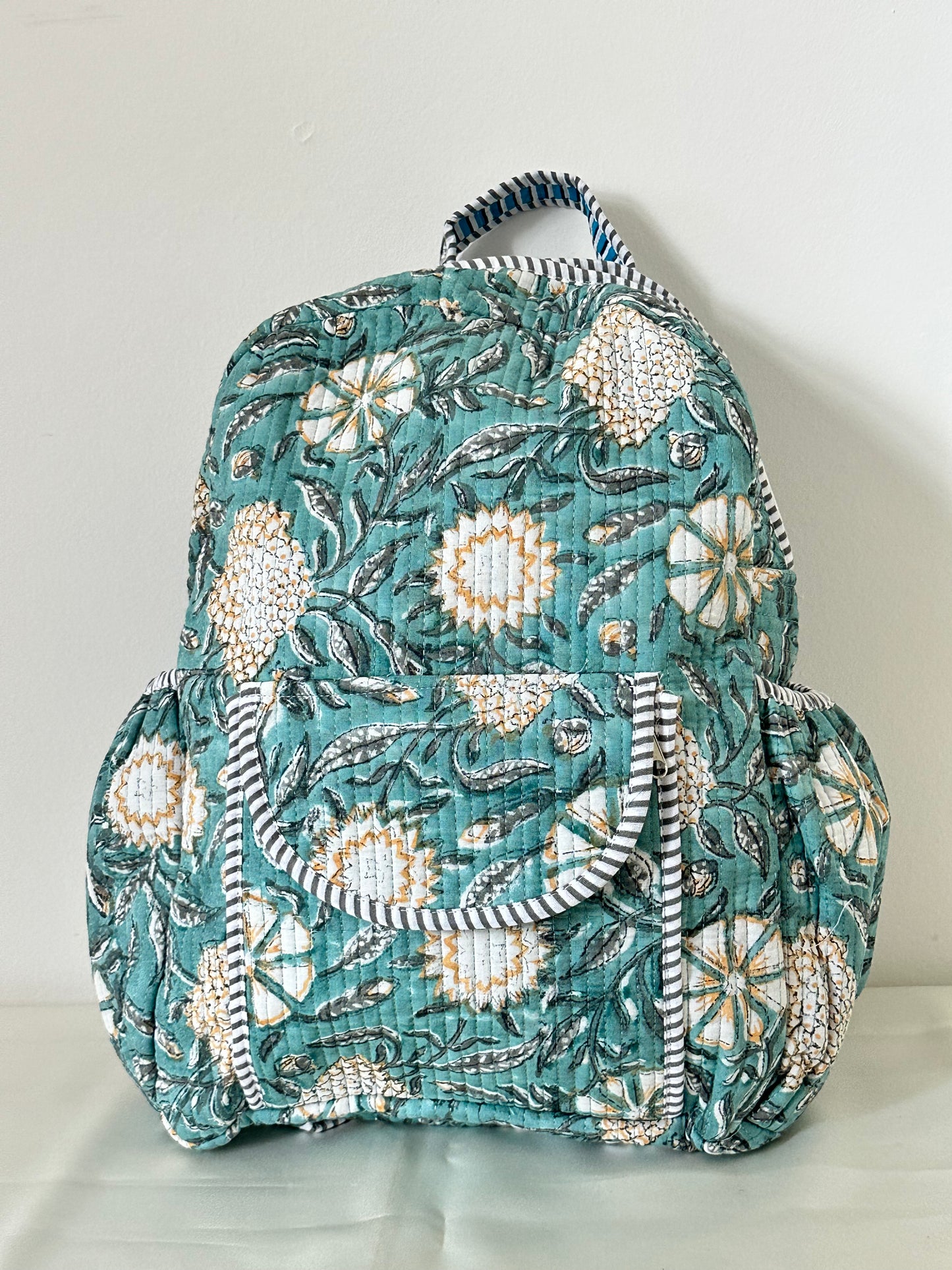 Jade Handmade Quilted Backpack