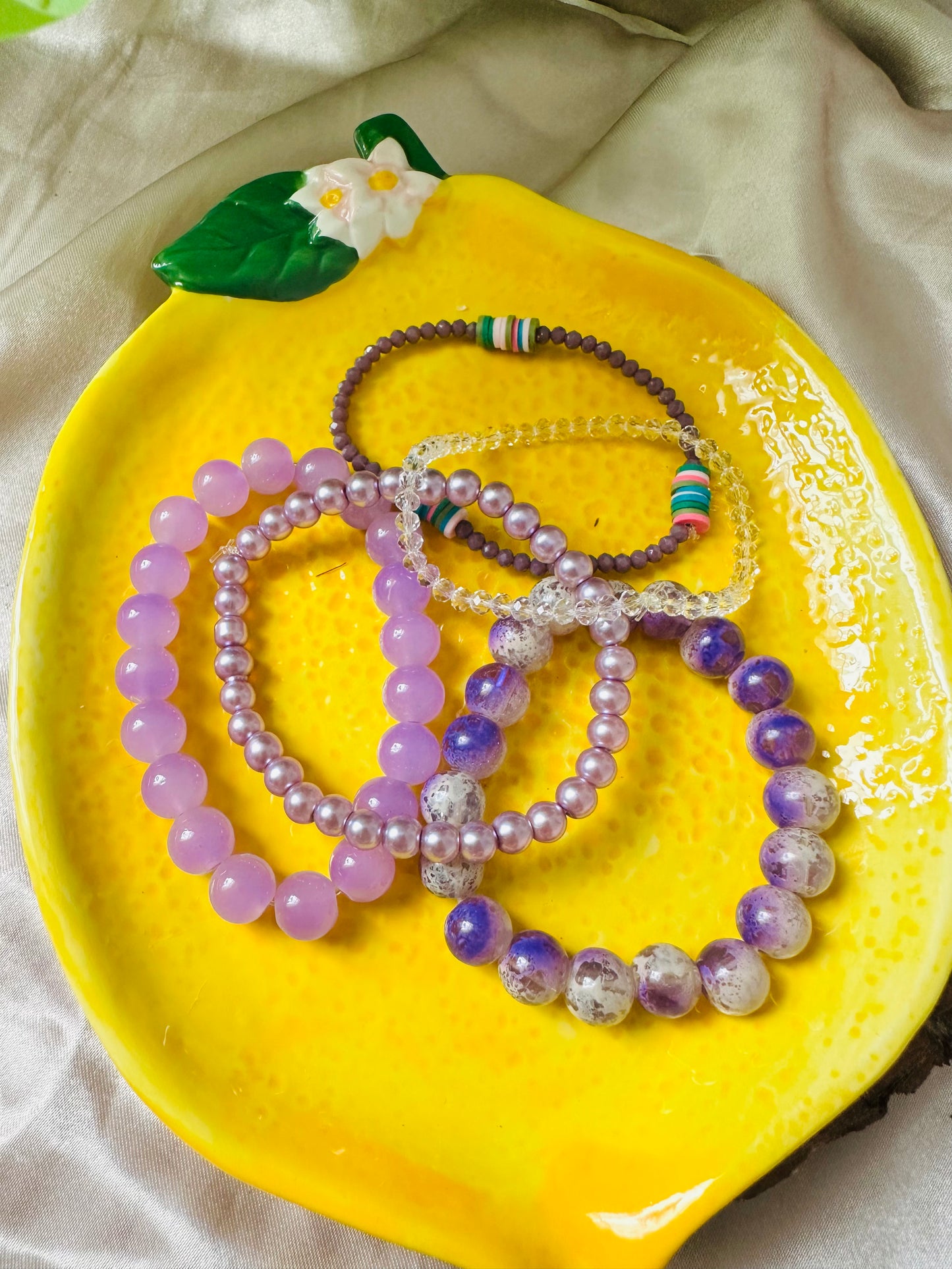 Violet Harmony Bracelet Set of 4