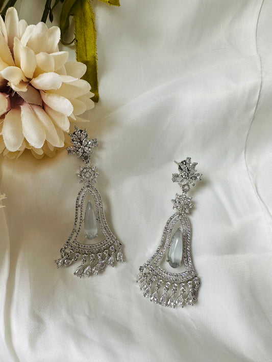 Grey Bell AD Drop Earrings