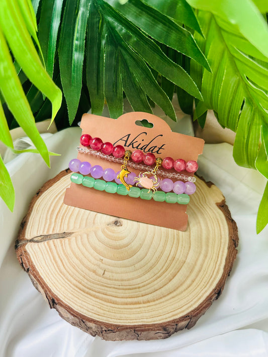 Coastal Charm Bracelet Set of 4