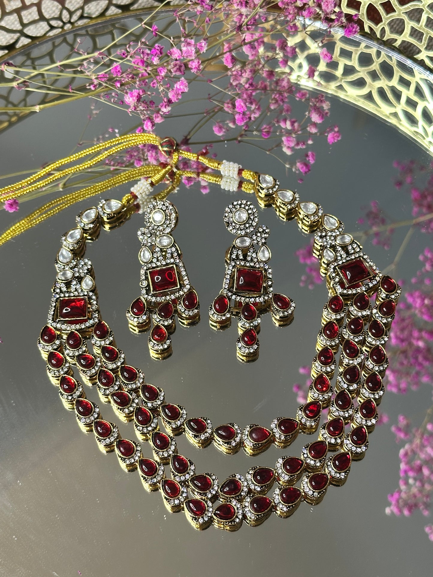 Ravya Victorian Layered Necklace Set