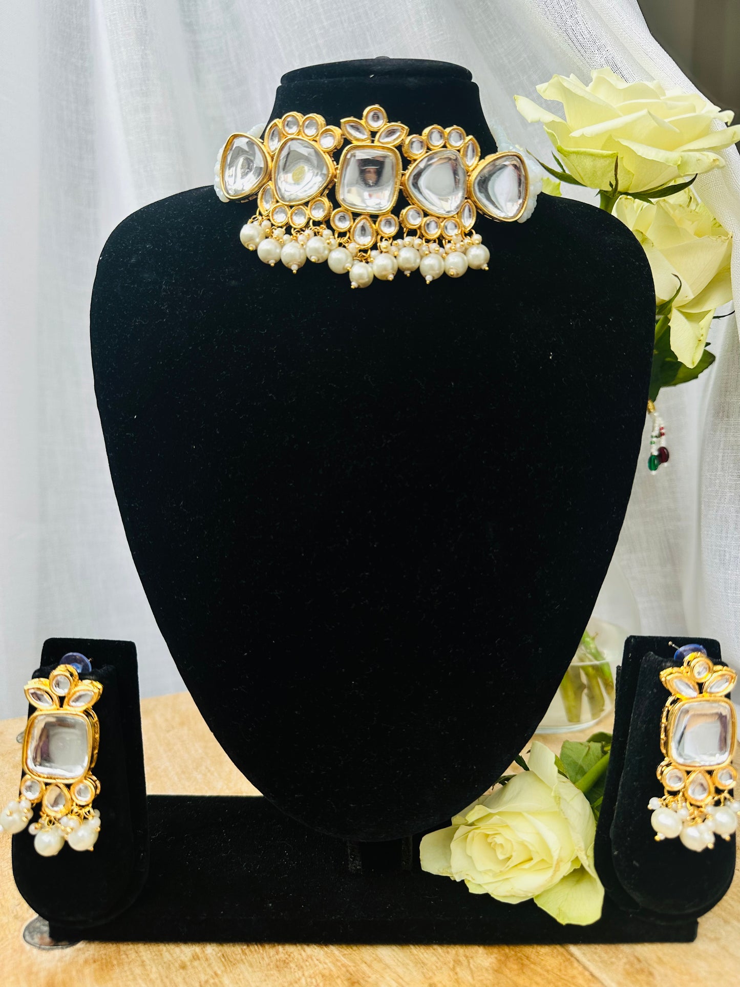 Empress Elegance Kundan and Pearl Choker Set